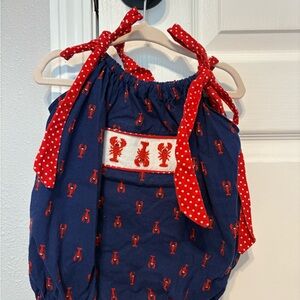 Navy and Red Lobster Print Kids Accessory